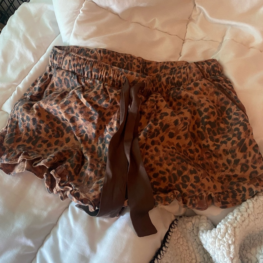 New Aerie Leopard Pajama Shorts